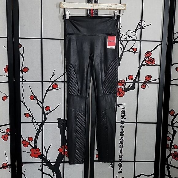 Spanx nwt Faux Leather Moto Leggings - Picture 3 of 11